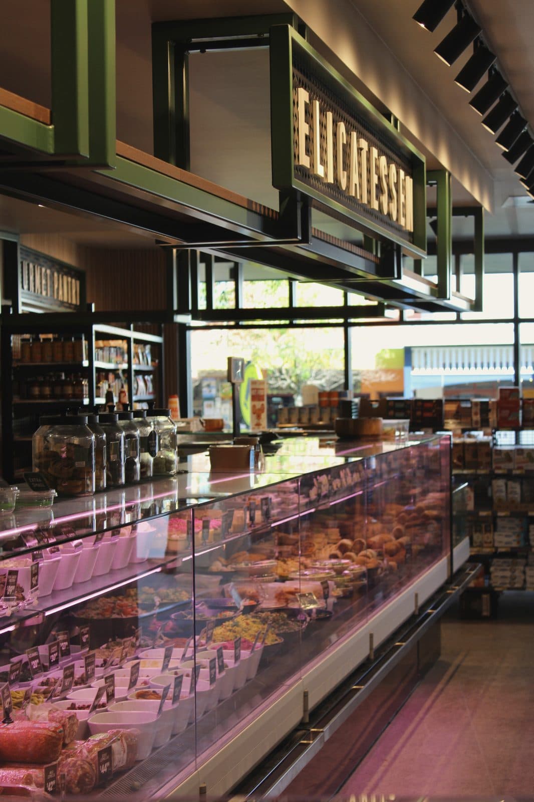 Inside Bellingen IGA, the deli counter